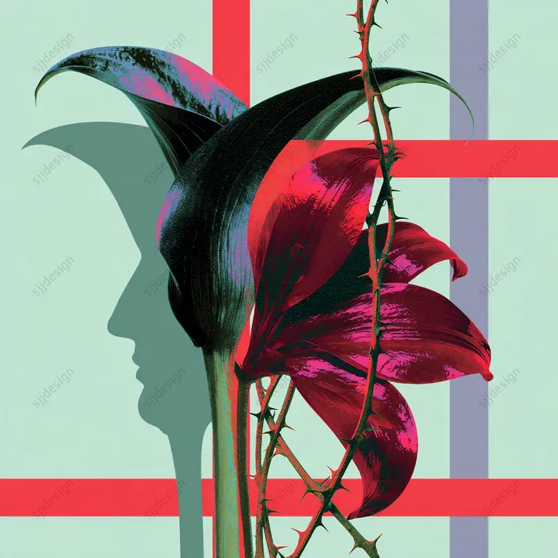Glitch Geo Colorblock Vapor Editorials