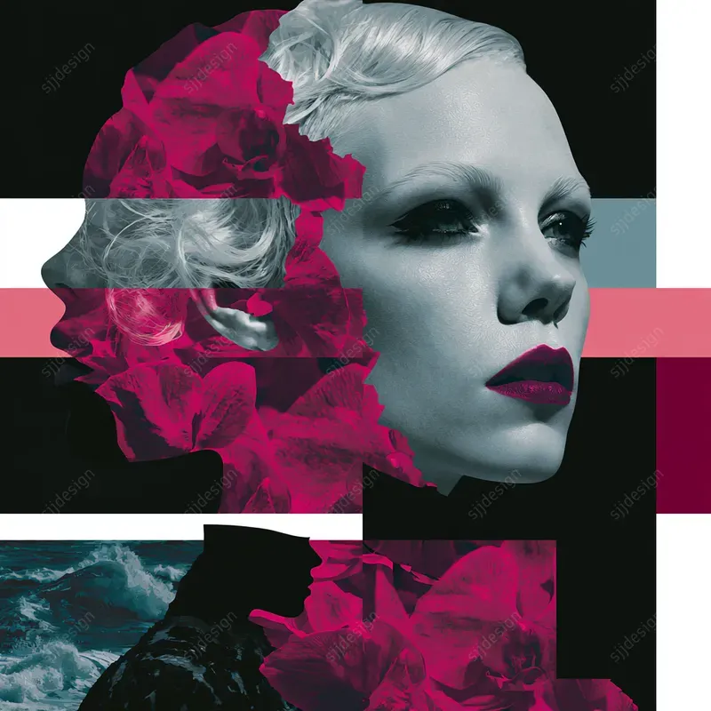 Glitch Geo Colorblock Vapor Editorials