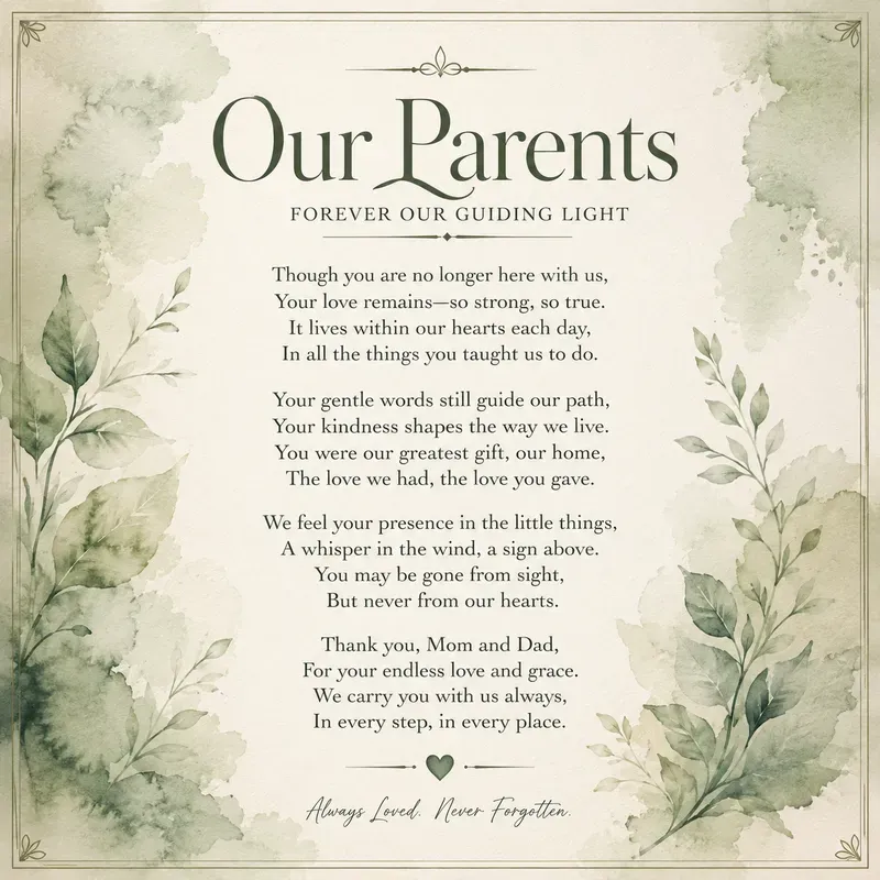 Elegant Memorial Poetry Poster Generator