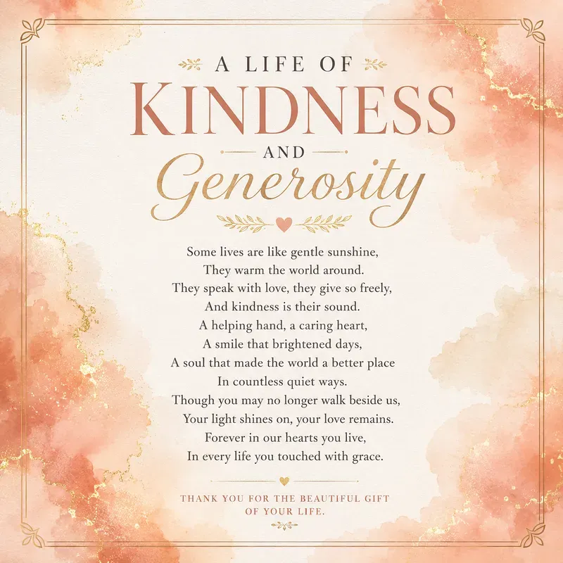 Elegant Memorial Poetry Poster Generator
