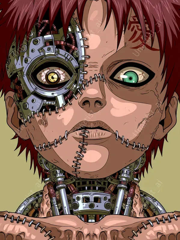 Android Zombie Naruto Vector Portraits