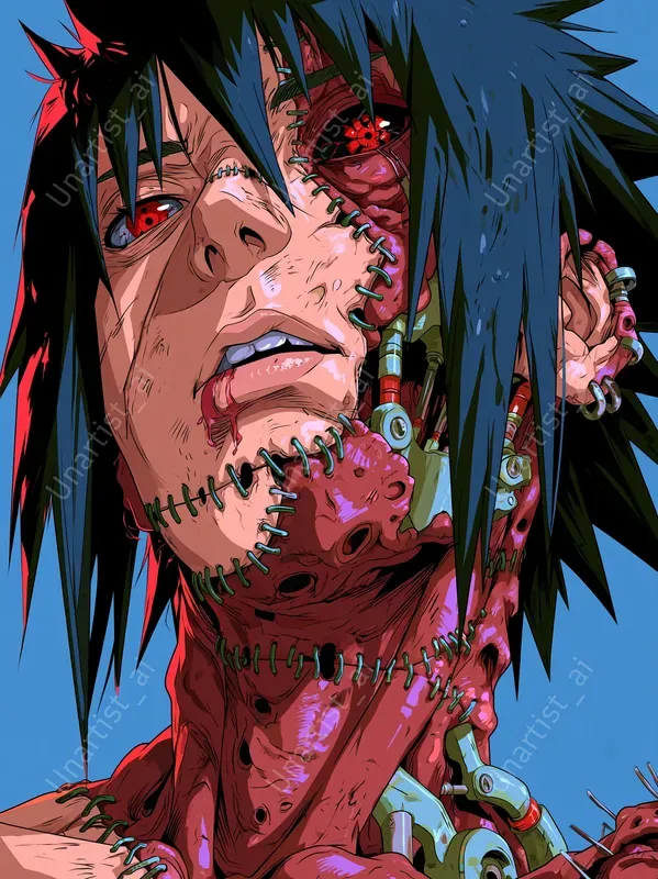Android Zombie Naruto Vector Portraits