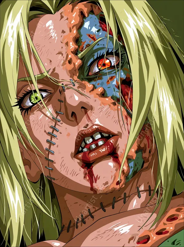 Android Zombie Naruto Vector Portraits