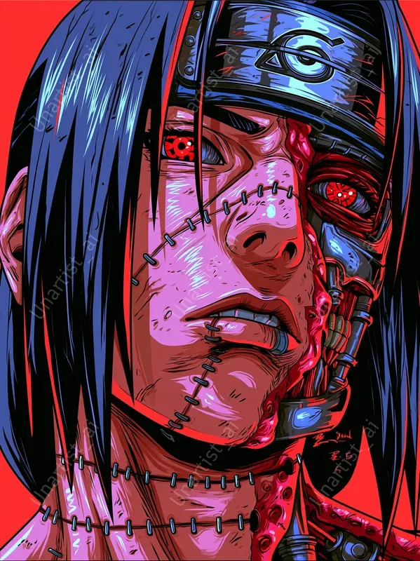 Android Zombie Naruto Vector Portraits