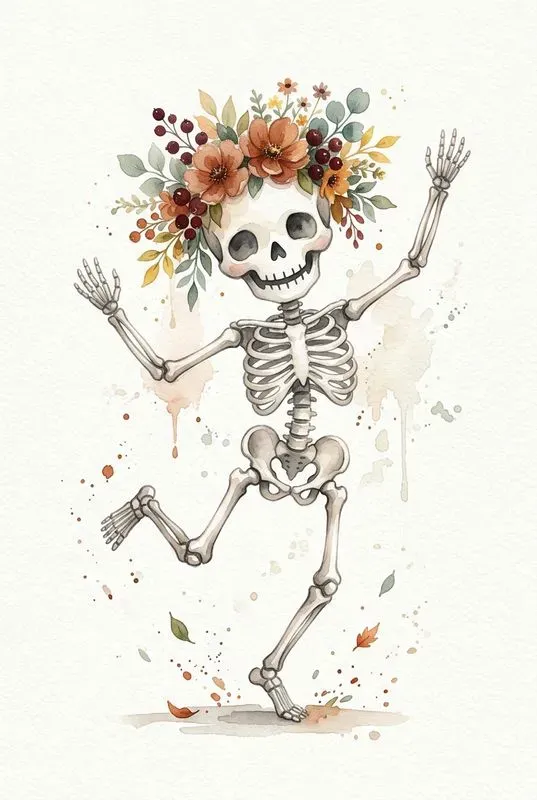 Whimsical Halloween Watercolor Clip Art