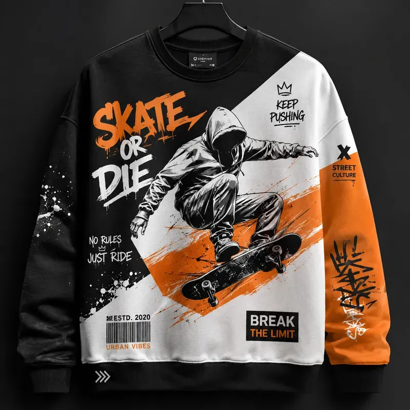 Urban Streetwear Graphic Sweatshirt Art
