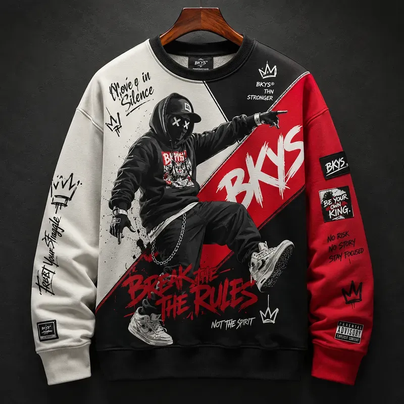 Urban Streetwear Graphic Sweatshirt Art