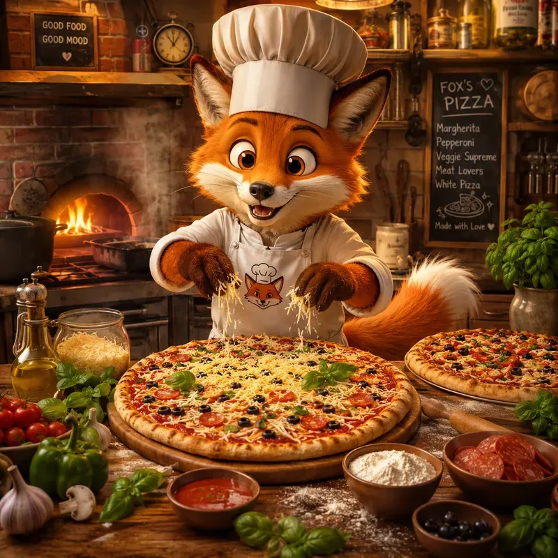 Whimsical Animal Chef Scenes