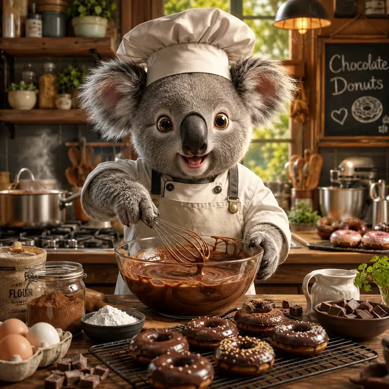 Whimsical Animal Chef Scenes