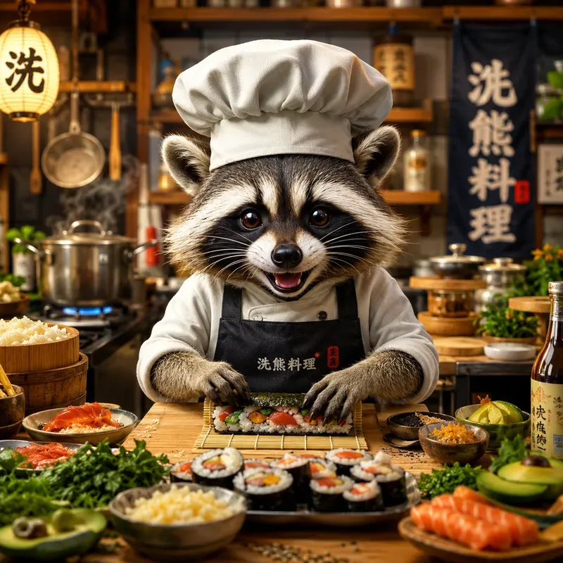 Whimsical Animal Chef Scenes