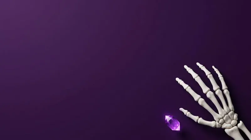 3D Skeleton Hand Flat Lay Backgrounds