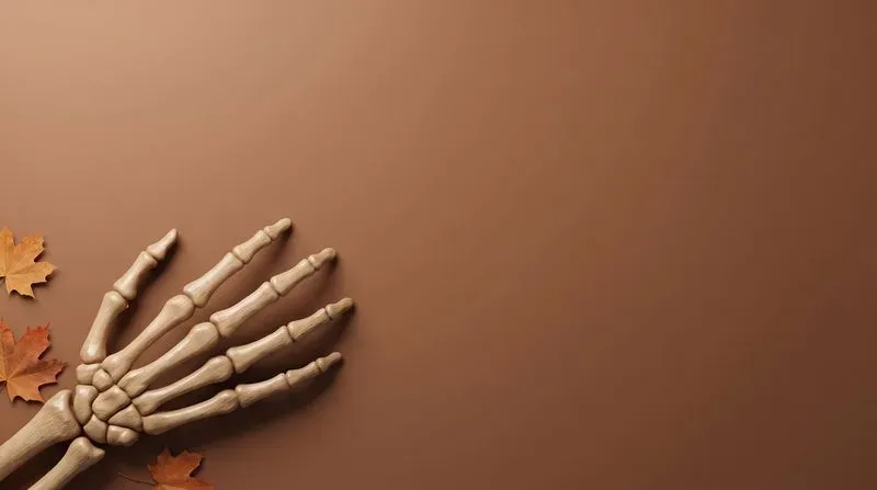 3D Skeleton Hand Flat Lay Backgrounds