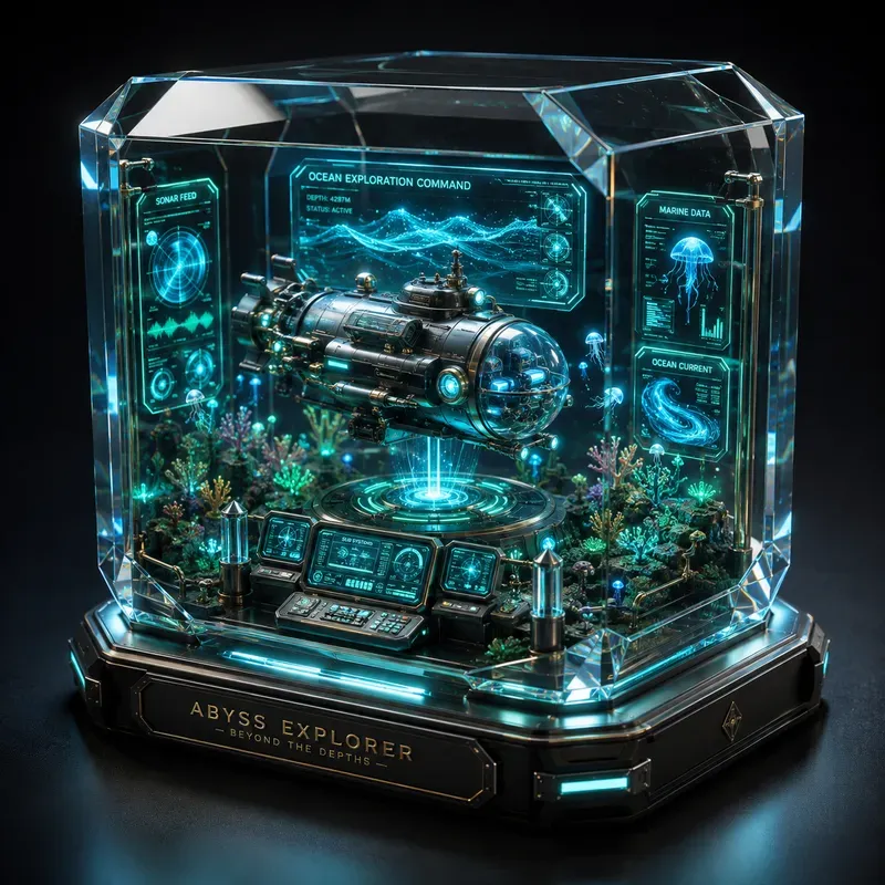 Futuristic Crystal Data Worlds