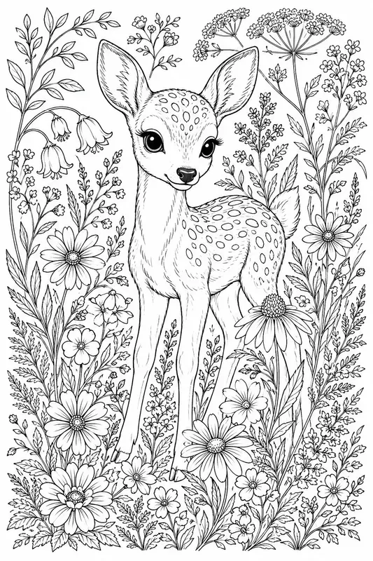 Enchanted Woodland Animal Coloring Pages