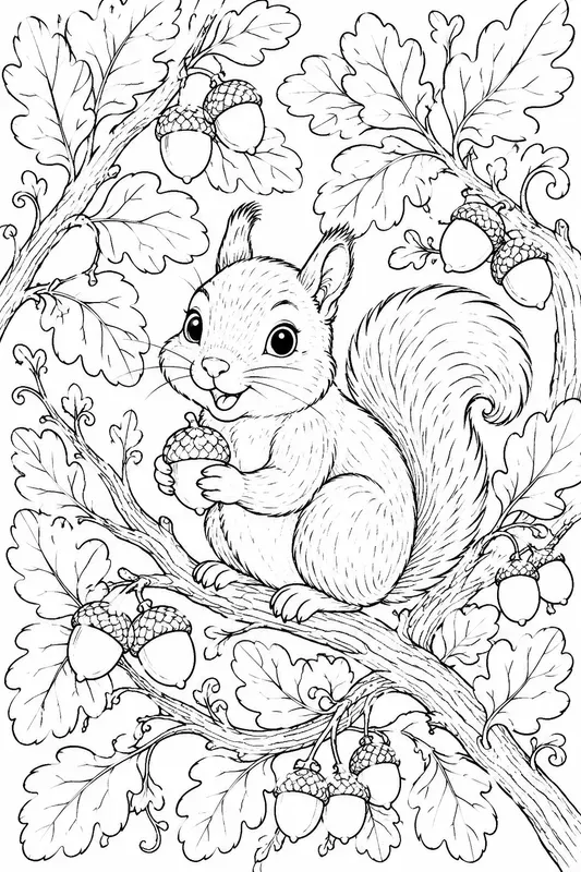 Enchanted Woodland Animal Coloring Pages