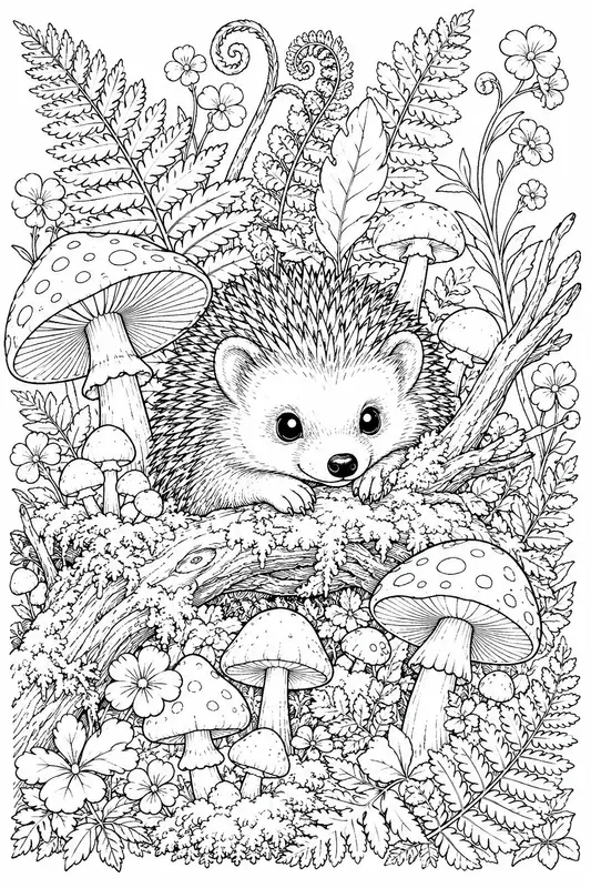 Enchanted Woodland Animal Coloring Pages