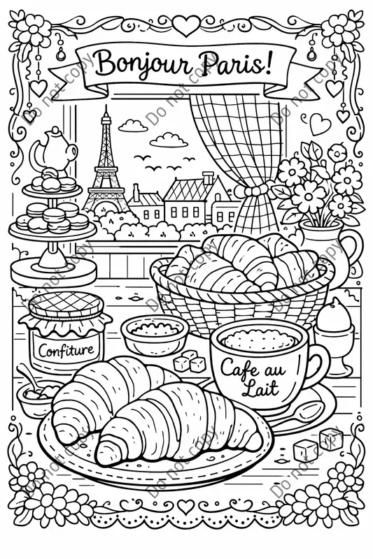 Cozy Bakery Coloring Book Pages