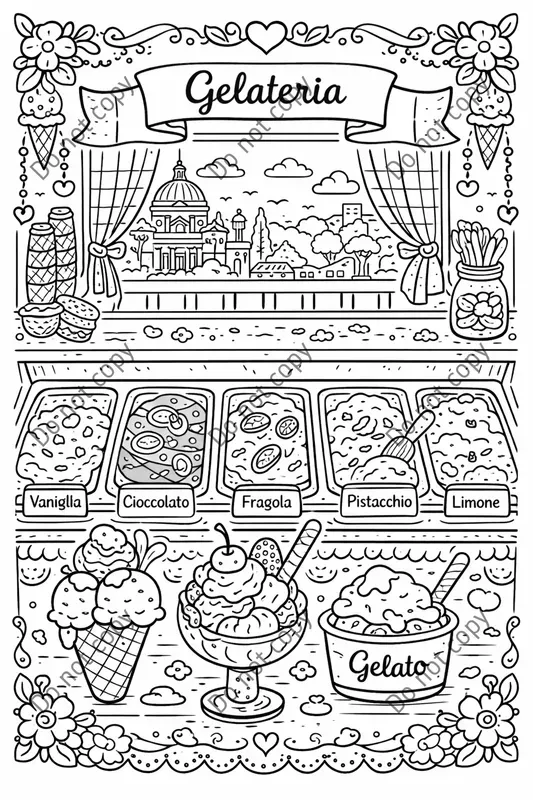 Cozy Bakery Coloring Book Pages