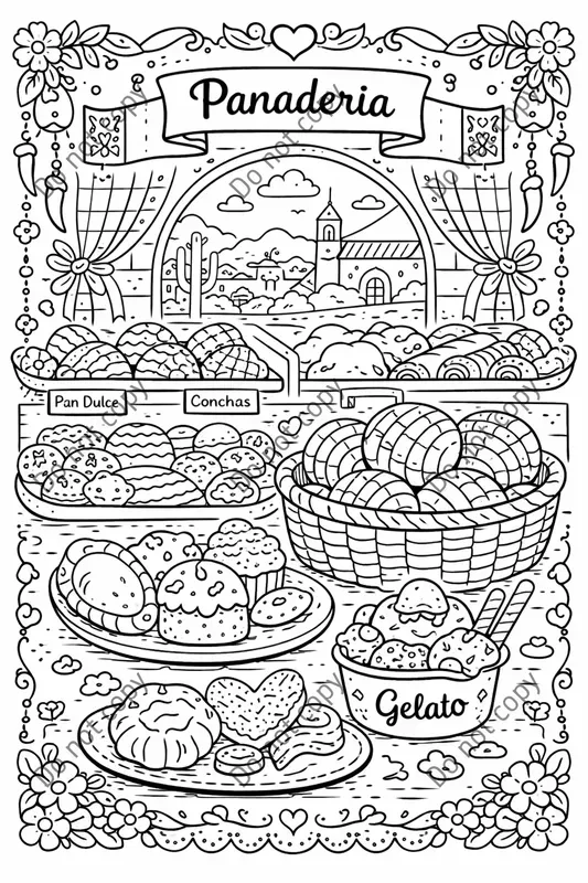 Cozy Bakery Coloring Book Pages