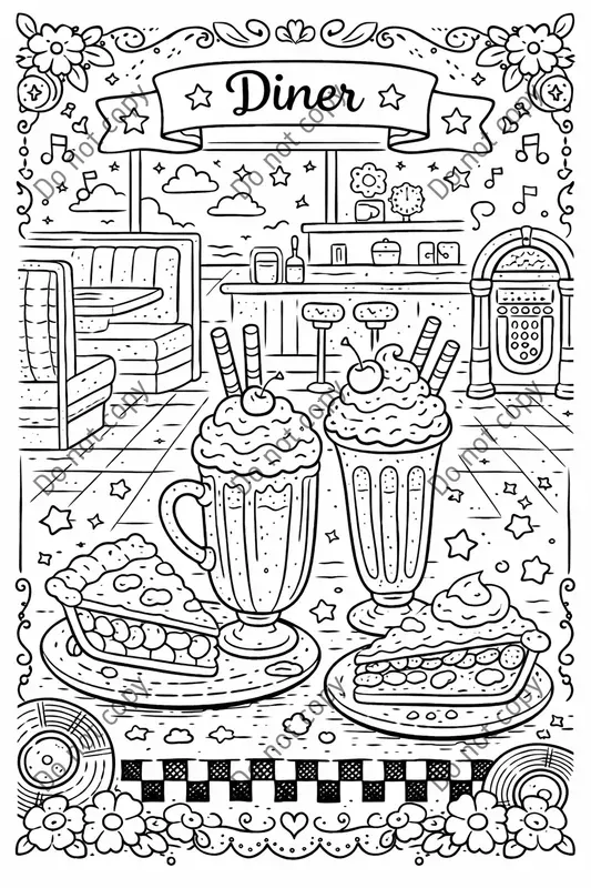 Cozy Bakery Coloring Book Pages