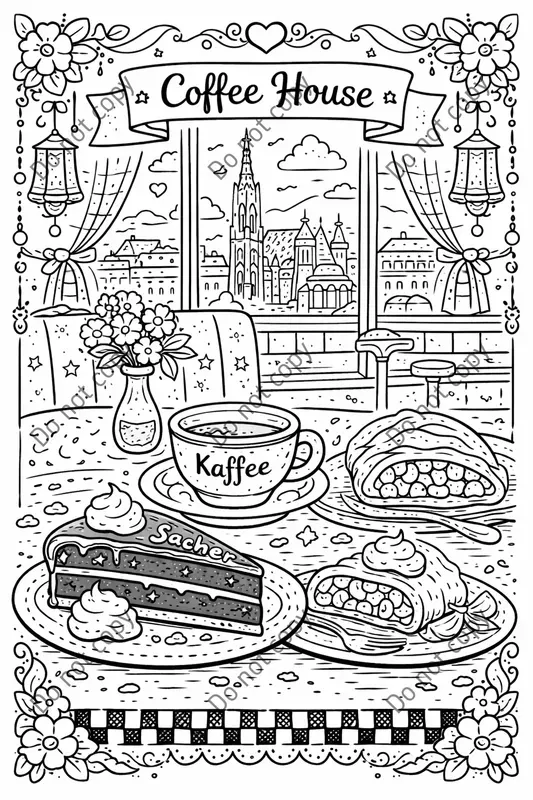 Cozy Bakery Coloring Book Pages