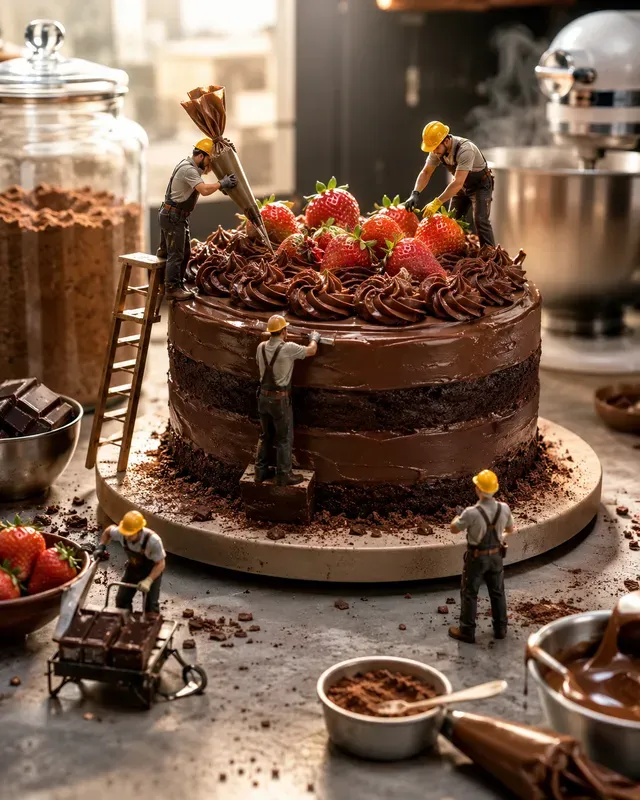 Tiny Workers Cooking Scenes