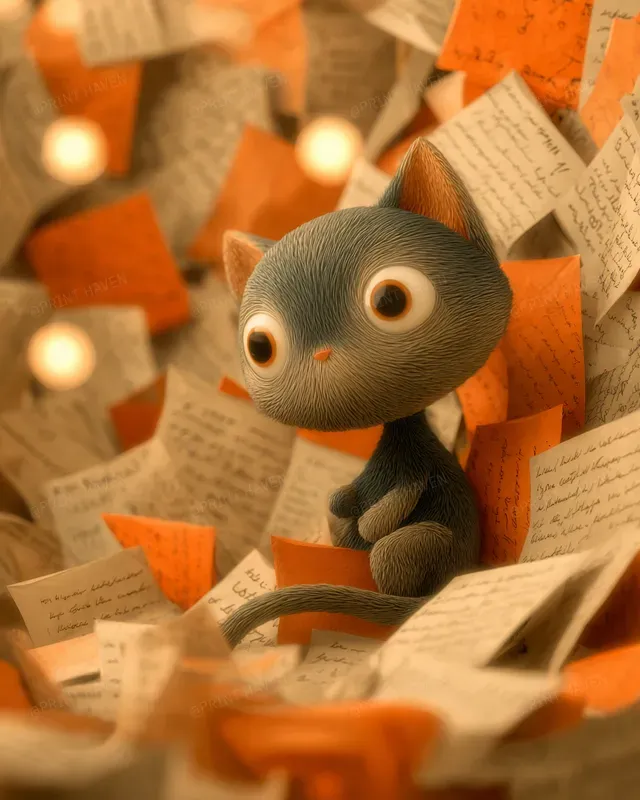Pixar Style 3D Valentines Cats