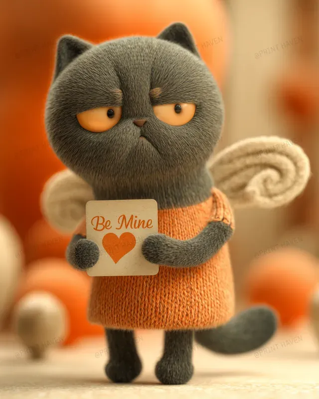 Pixar Style 3D Valentines Cats