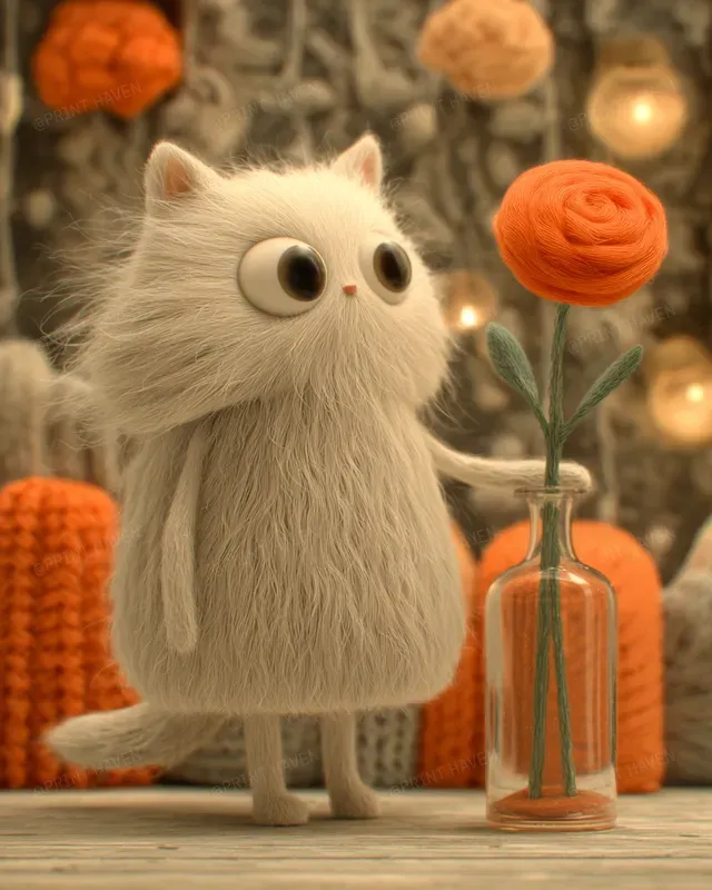 Pixar Style 3D Valentines Cats