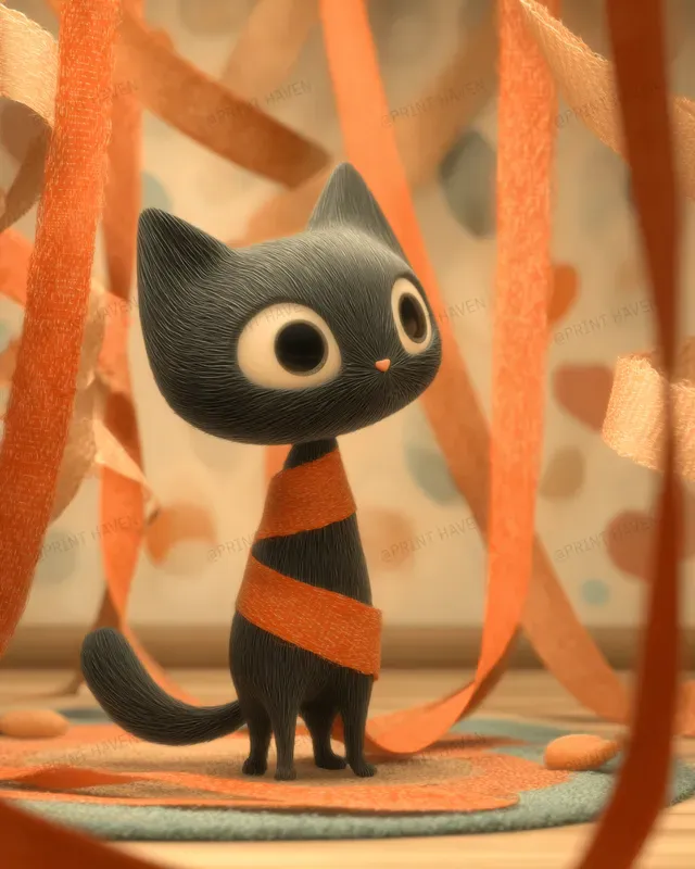 Pixar Style 3D Valentines Cats