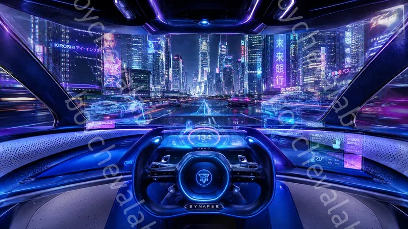 Hightech Vehicle Interior Dash UIs
