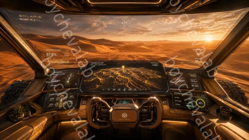 Hightech Vehicle Interior Dash UIs