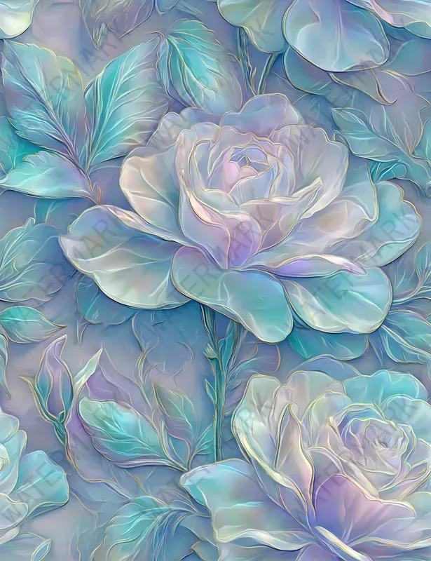 Icy Blue Seamless Pastel Patterns