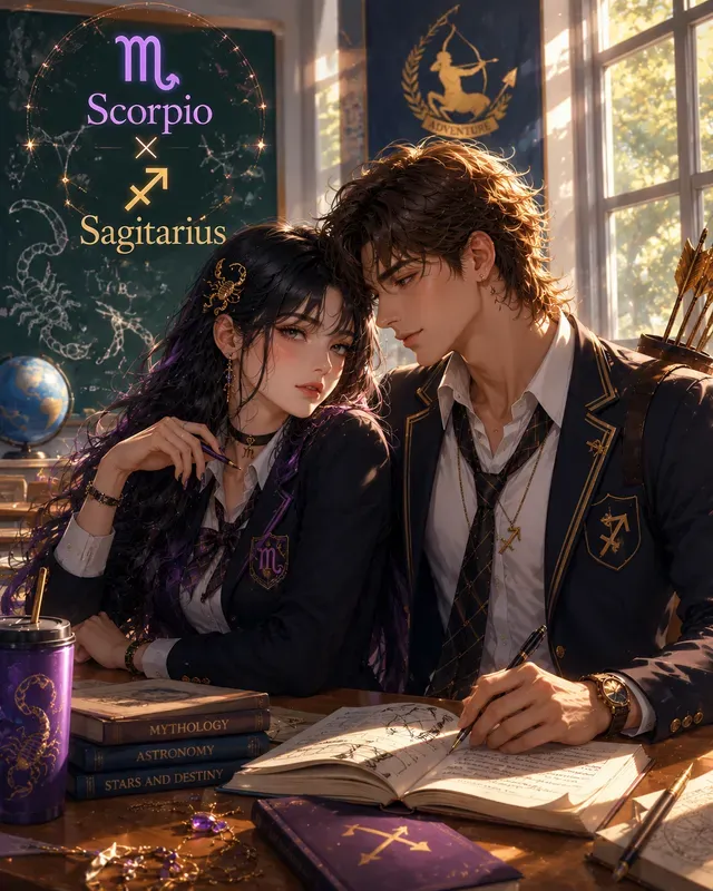 Zodiac Couple Illustration Generator