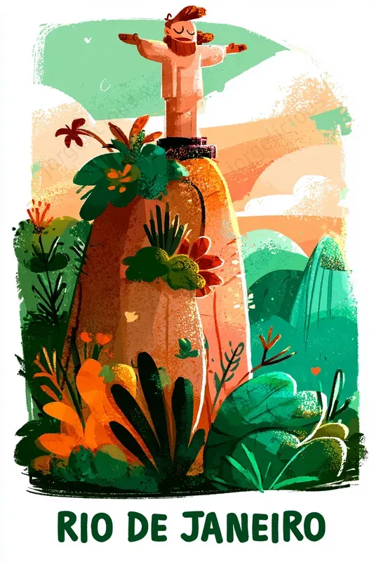 Handpainted City Travel Posters