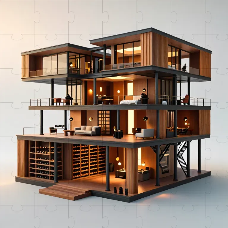 3D Architectural Cutaway Generator
