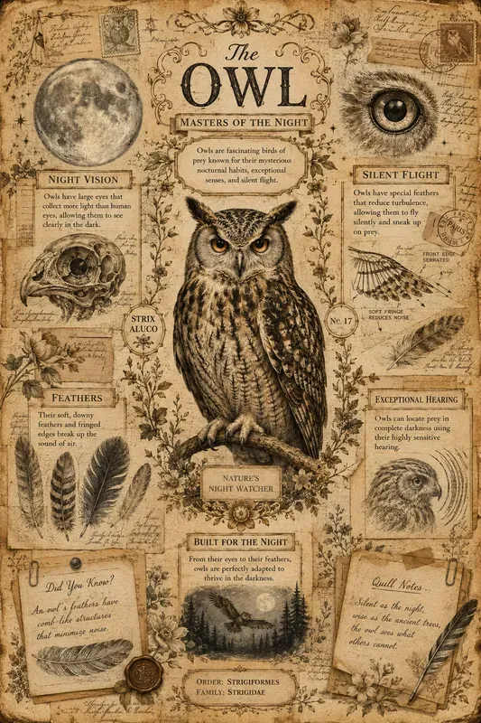 Vintage Nature Facts Collages