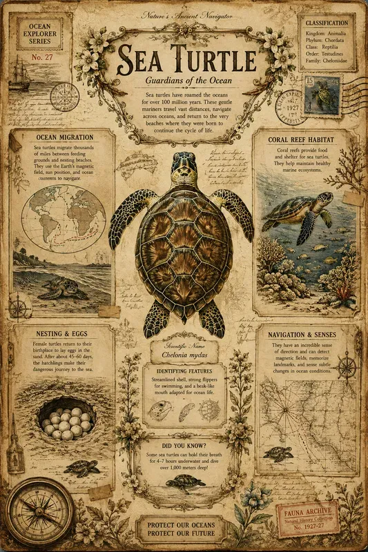 Vintage Nature Facts Collages