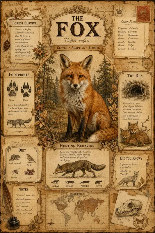 Vintage Nature Facts Collages