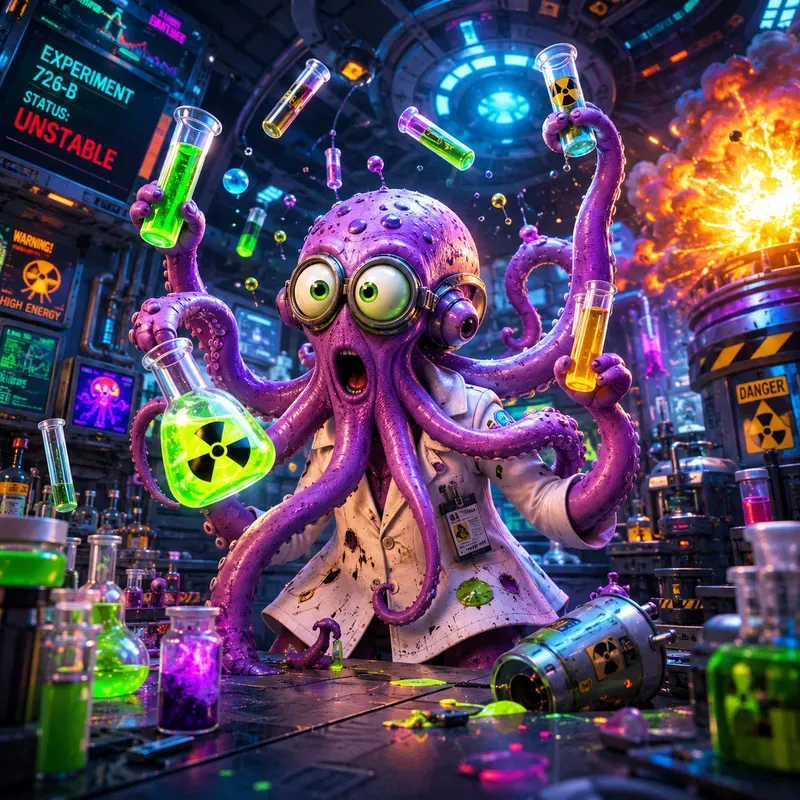 Chaotic Cartoon Lab Mayhems