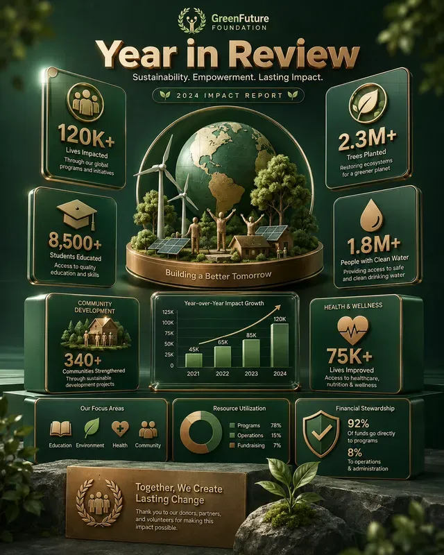 3D Annual Report Infographics