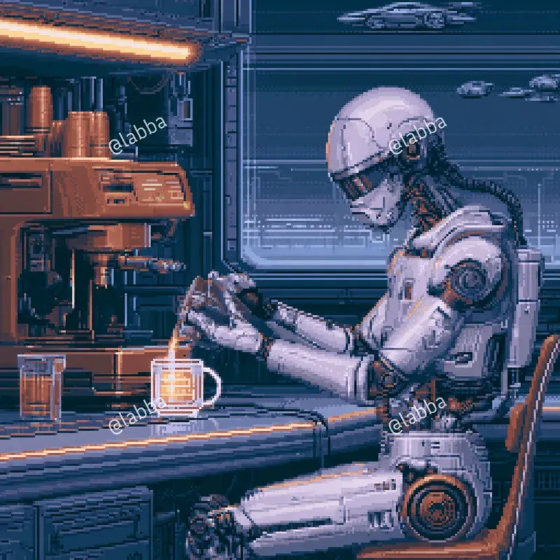 Retro 16 Bit Cyberpunk Pixel Art