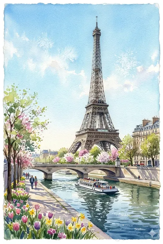 Custom City Watercolor Wall Art Assets
