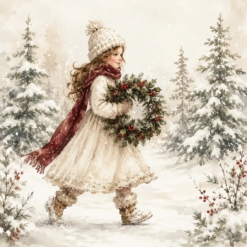 Vintage Winter Watercolor Sets