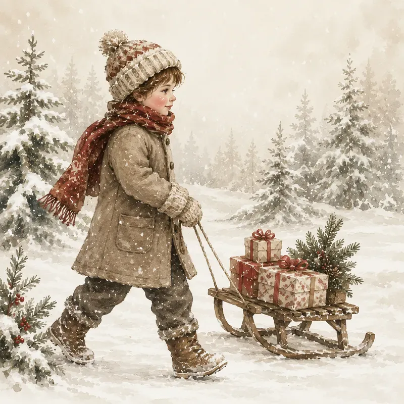 Vintage Winter Watercolor Sets