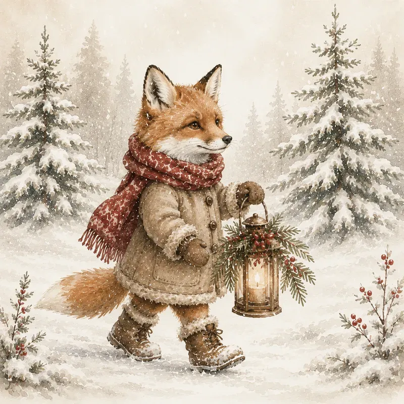 Vintage Winter Watercolor Sets