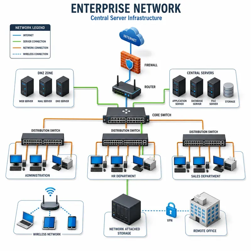 3D Isometric Network Diagrams