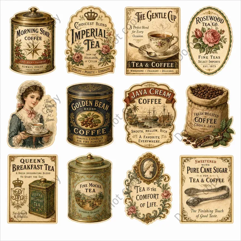 Vintage Trade Card Ephemera Sheets