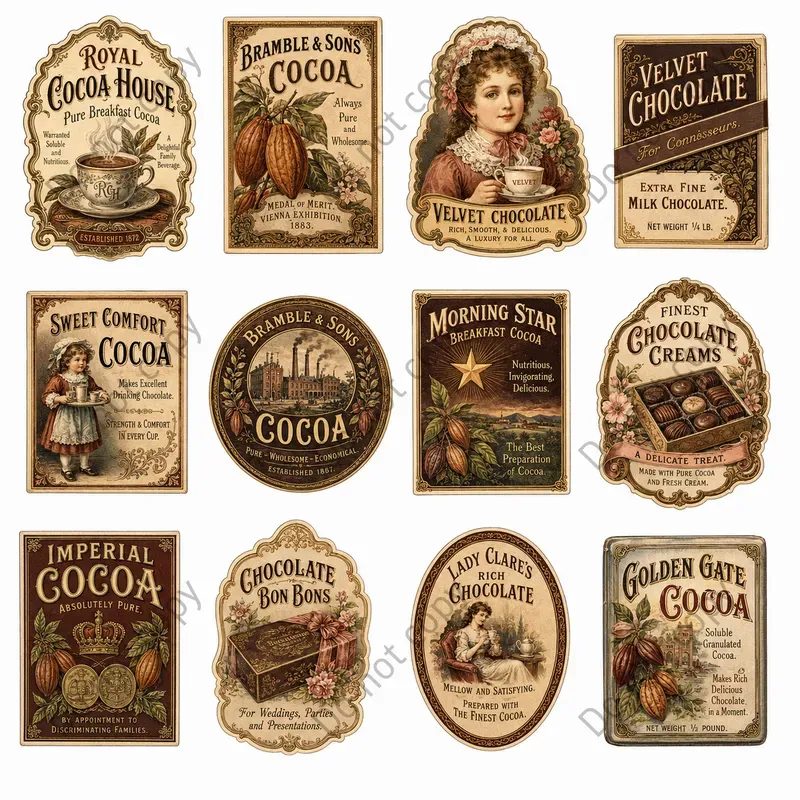 Vintage Trade Card Ephemera Sheets