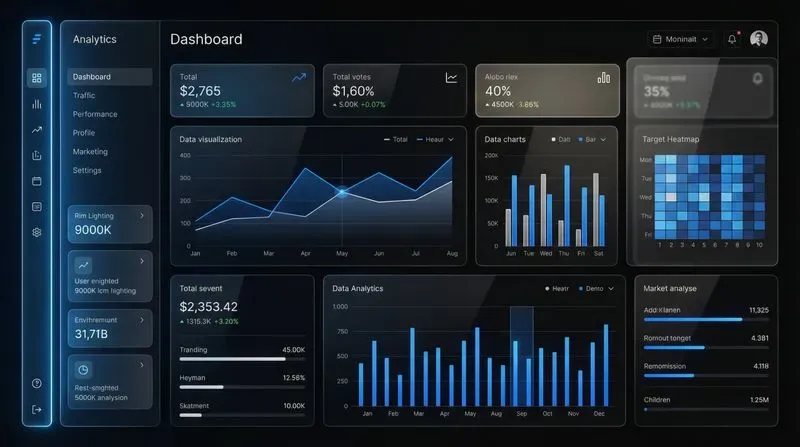 Dark Saas Dashboards Fused Silica UIs